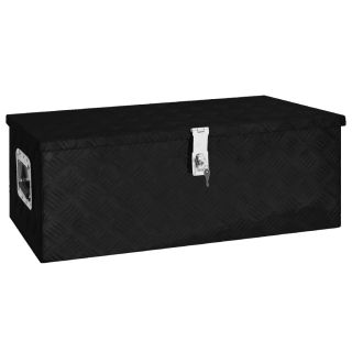 ящик для хранения, черный, 80 x 39 x 30 см, алюминий