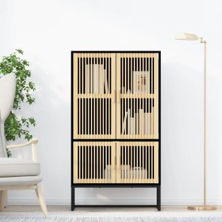 kõrge kapp, must, 70 x 35 x 125 cm, tehispuit