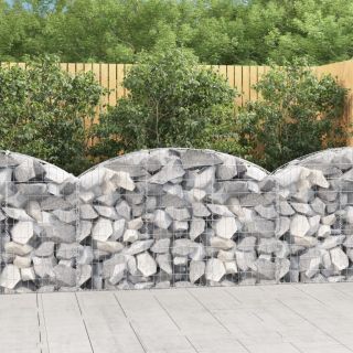 kaarekujuline gabioonkorv, 150x30x80/100 cm, tsingitud raud