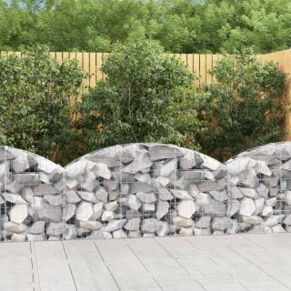 kaarekujuline gabioonkorv, 150x30x60/80 cm, tsingitud raud