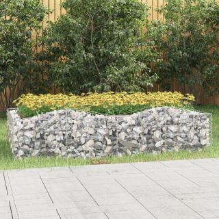 kaarekujuline gabioon taimelava, 200x100x50 cm, tsingitud raud