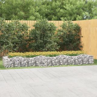 kaarekujuline gabioon taimelava, 400x100x50 cm, tsingitud raud