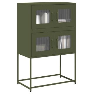 Highboard Olive Green 68x39x107 cm Teras