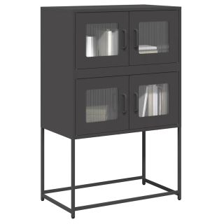 Highboard Black 68x39x107 cm Teras