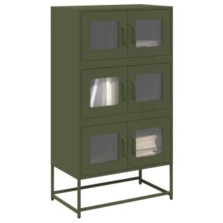 Highboard Olive Green 68x39x123 cm Teras
