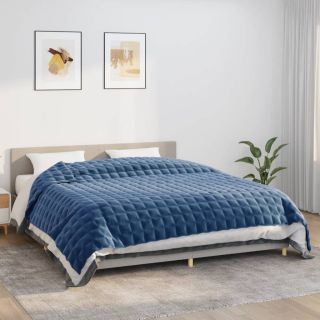 утяжеленное одеяло синее 235x290 см ткань 11 кг