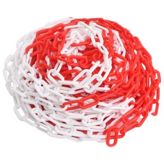 hoiatuskett, punane ja valge, plast, 100 m, Ø6 mm