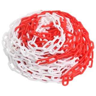 hoiatuskett, punane ja valge, plast, 30 m, Ø8 mm