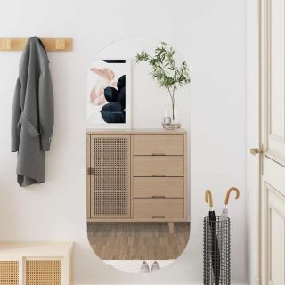 зеркало настенное, 40 x 90 см, стекло, овальное