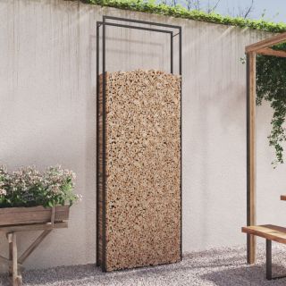 küttepuude rest, mattmust, 110x28x312 cm, teras