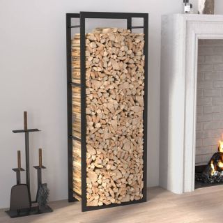 küttepuude rest, mattmust, 50x28x132 cm, teras