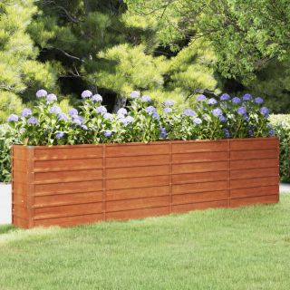 taimekast, rooste, 320x40x77 cm, Corten-teras