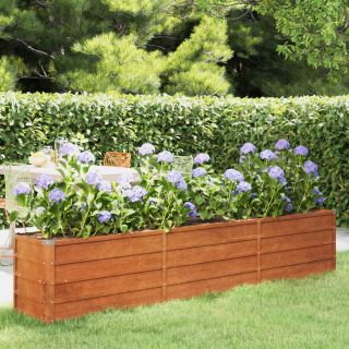 taimekast, rooste, 240x40x45 cm, Corten-teras