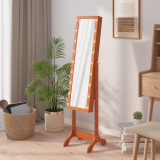 eraldiseisev peegel LED-tuledega, 34 x 37 x 146 cm