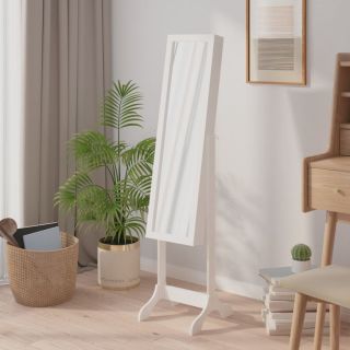 eraldiseisev peegel, valge, 34 x 37 x 146 cm