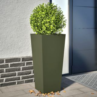aia taimekastid 2 tk, oliiviroheline, 35x35x75 cm, teras