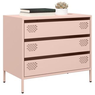 puhvetkapp roosa 68x39x58,5 cm külmvaltsitud teras