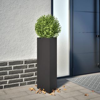 kolmnurkne aia taimekast, must, 30 x 26 x 75 cm, teras