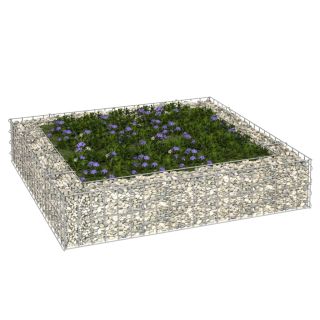 gabioon-taimelava, tsingitud teras, 100 x 100 x 20 cm