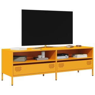 Тумба под телевизор горчично-желтая 135x39x43,5 см холоднокатаная сталь