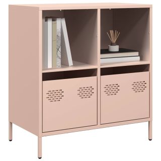puhvetkapp roosa 68x39x73,5 cm külmvaltsitud teras