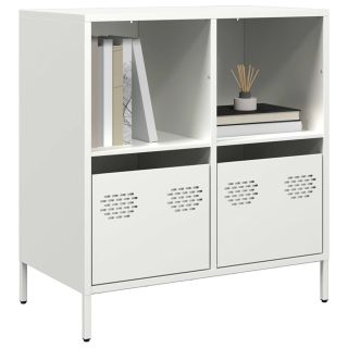 puhvetkapp Valge 68x39x73,5 cm Külmvaltsitud teras