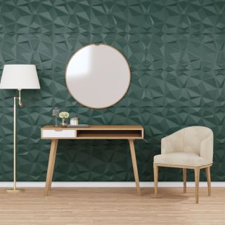 seinapaneelid 48 tk, roheline, 50 x 50 cm, XPS 12 m², teemant
