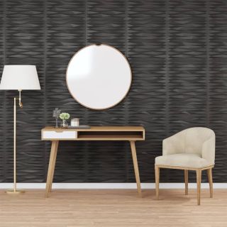 seinapaneelid 24 tk, must, 50 x 50 cm, XPS 6 m², kivi