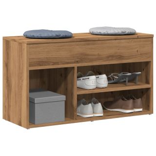 Скамейка для обуви Artisan Oak 80x30x45 см Инженерное дерево