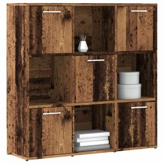 Книжная полка Старое дерево 90x28x90 см Инженерное дерево