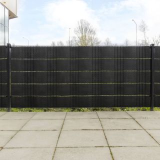 rõdupiirde katted 5 tk, must, 255 x 19 cm, polürotang