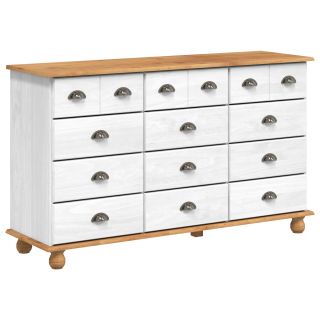 Sahtlikapp ASKIM Valge 79x40x133.5 cm Tugev Puit Mänd