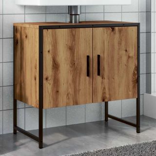 тумба под раковину, дуб ручной работы, 60x33x60 см, искусственное дерево