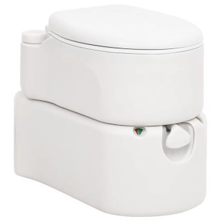 integreeritav matkatualett, valge, 24+17 l, HDPE ja email