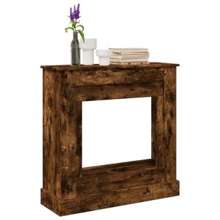 каминная облицовка, копченый дуб, 90x30x90 см, искусственное дерево