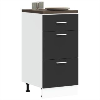 Alumine Kapp “Lyon” Must 40x46x81,5 cm Engineered Wood