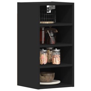 Rippkapp “Riga” Must 30x29,5x60 cm Engineered Wood