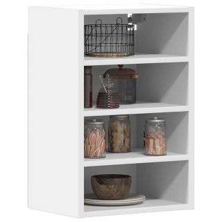 Rippkapp “Riga” Valge 40x29,5x60 cm Engineered Wood