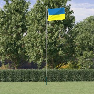Ukraina lipp, messingist kinnitusrõngastega, 90 x 150 cm