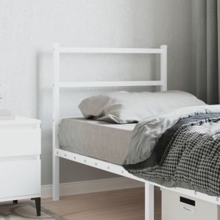 металлическое изголовье, белое, 80 см