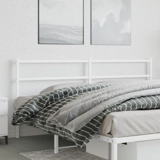 metallist voodipeats, valge, 180 cm
