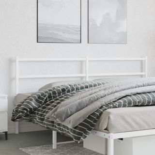 metallist voodipeats, valge, 193 cm