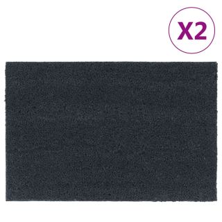коврики 2 шт., темно-серые, 40 x 60 см, флокированное кокосовое волокно