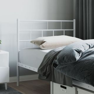 metallist voodipeats, valge, 75 cm