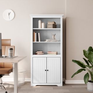 книжный шкаф BODO, белый, 82x40x173 см, сосна
