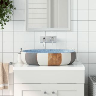 valamu tööpinnale, mitmevärviline, ovaalne, keraamiline