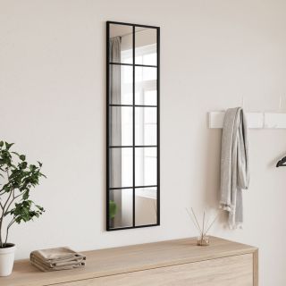 seinapeegel, must, 30 x 100 cm, ristkülikukujuline, raud