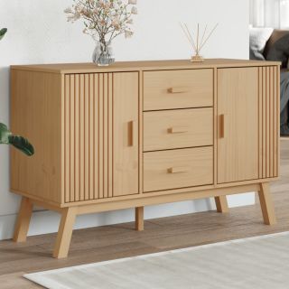 puhvetkapp OLDEN, pruun, 114 x 43 x 73,5 cm, männipuit