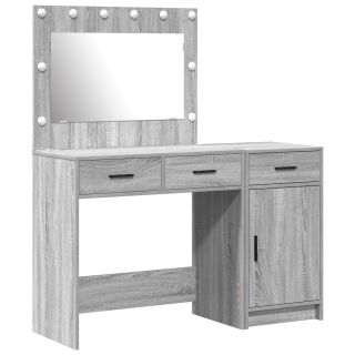 2-osaline tualettlaua komplekt LED-iga, hall Sonoma puit
