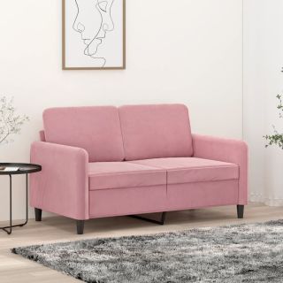 2-kohaline diivan, roosa, 120 cm, samet